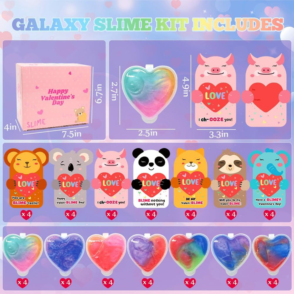 LUKBERA Galaxy Slime Set colors displayed for creative color mixing.