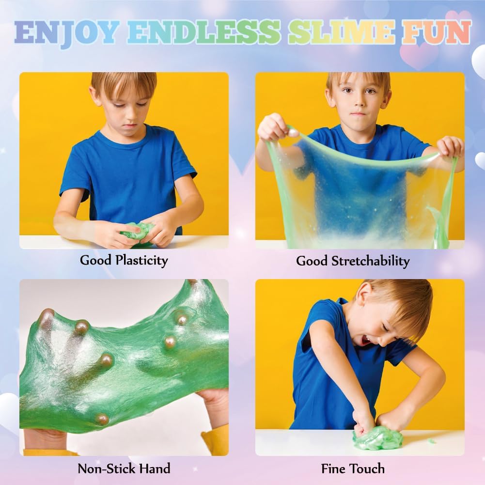 LUKBERA Stress relief slime with heart gift cards.