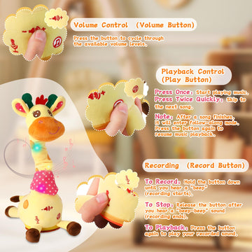 LUKETURE Gift-ready giraffe toy ideal for birthdays or holidays.