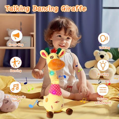 LUKETURE Giraffe with LED lights enhancing mood during playtime.