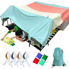 lukidoki Magic Fort setup clip enables secure, easy assembly for independent play.