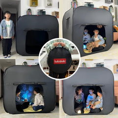 lukidoki sensory tent folds into a compact bag for easy portability