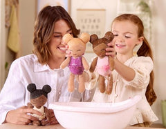 LullaBaby carrying basket with star cutouts for easy bath-time on the go.