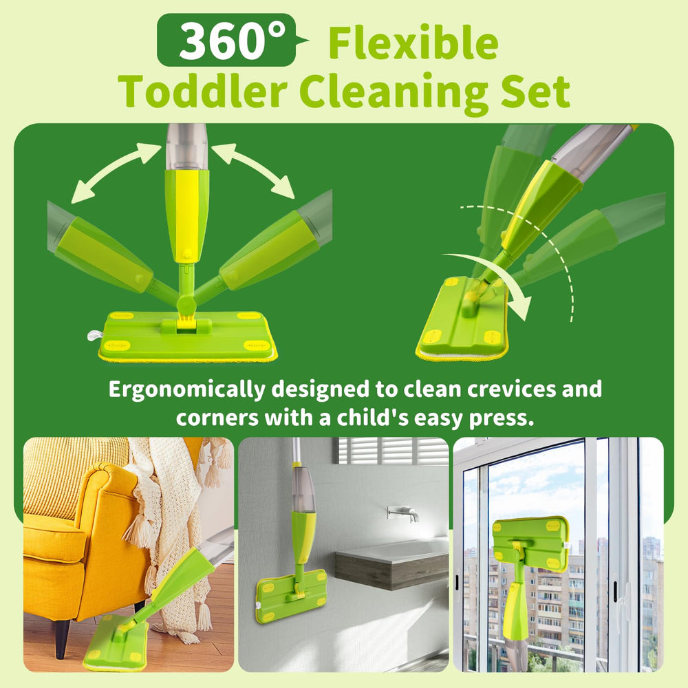 Lullulii Kids Detachable Mop Head is machine-washable for quick cleanup.