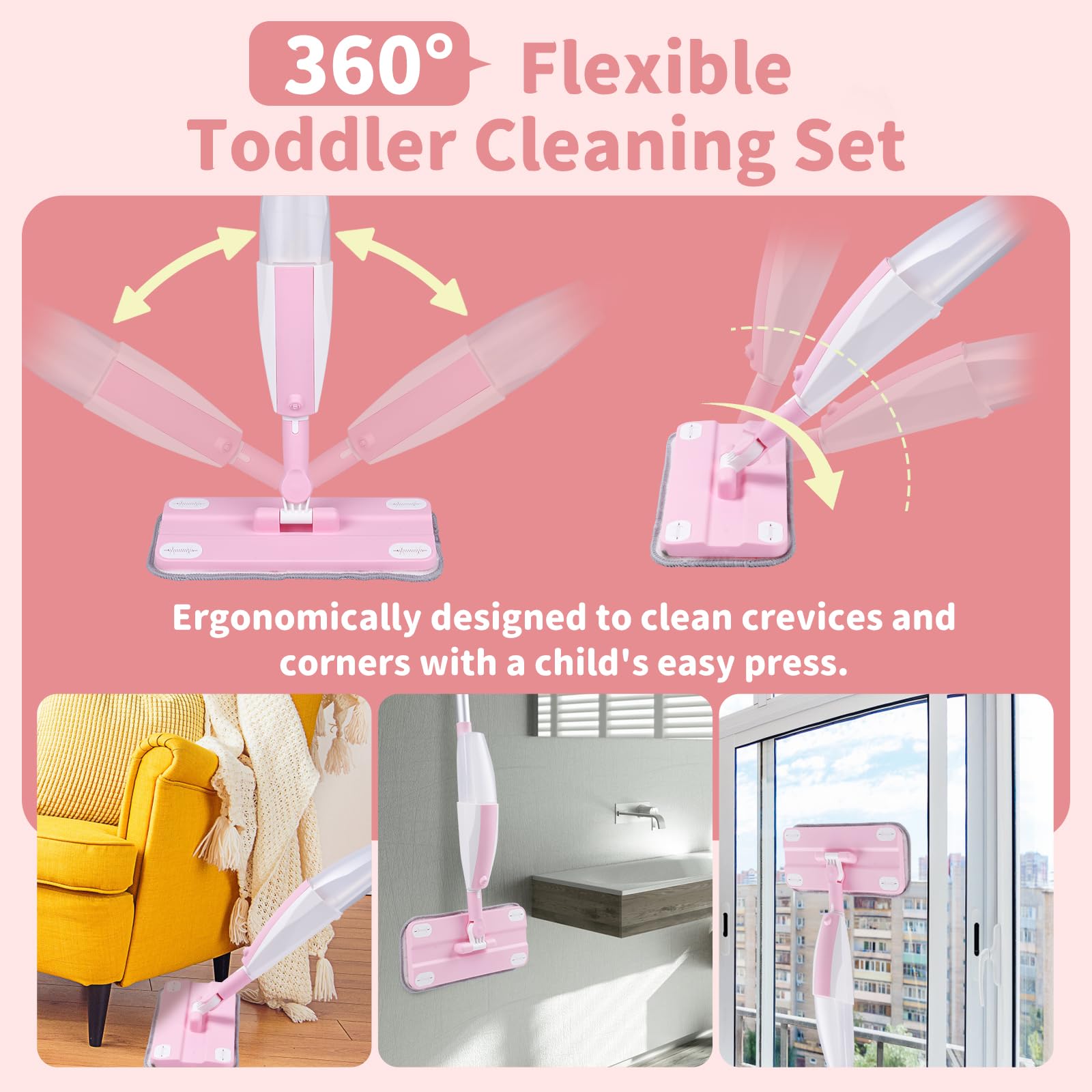 Lullulii detachable mop head for easy maintenance.