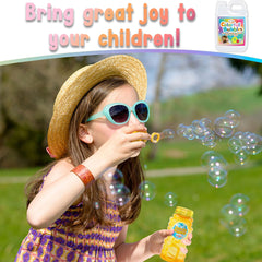 Lulu Home bubble blower in action for kids' backyard fun.
