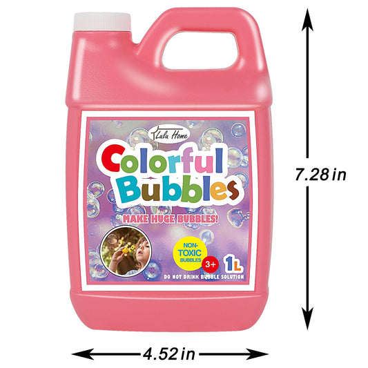 Lulu Home bubble solution being poured into a wand for giant bubbles.