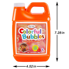 Lulu Home bubble toy refill shown with a jet blower in use for continuous fun.