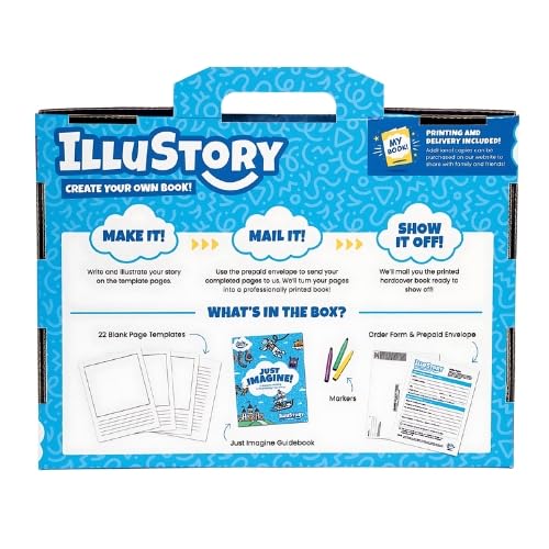 Lulu Jr. Illustory guide Just Imagine supports kids through writing and drawing steps.