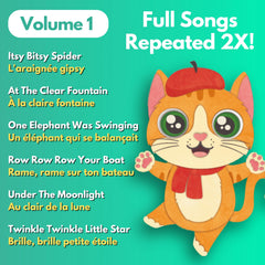 Lulu Learns French six classic songs page highlights cultural music learning for kids.