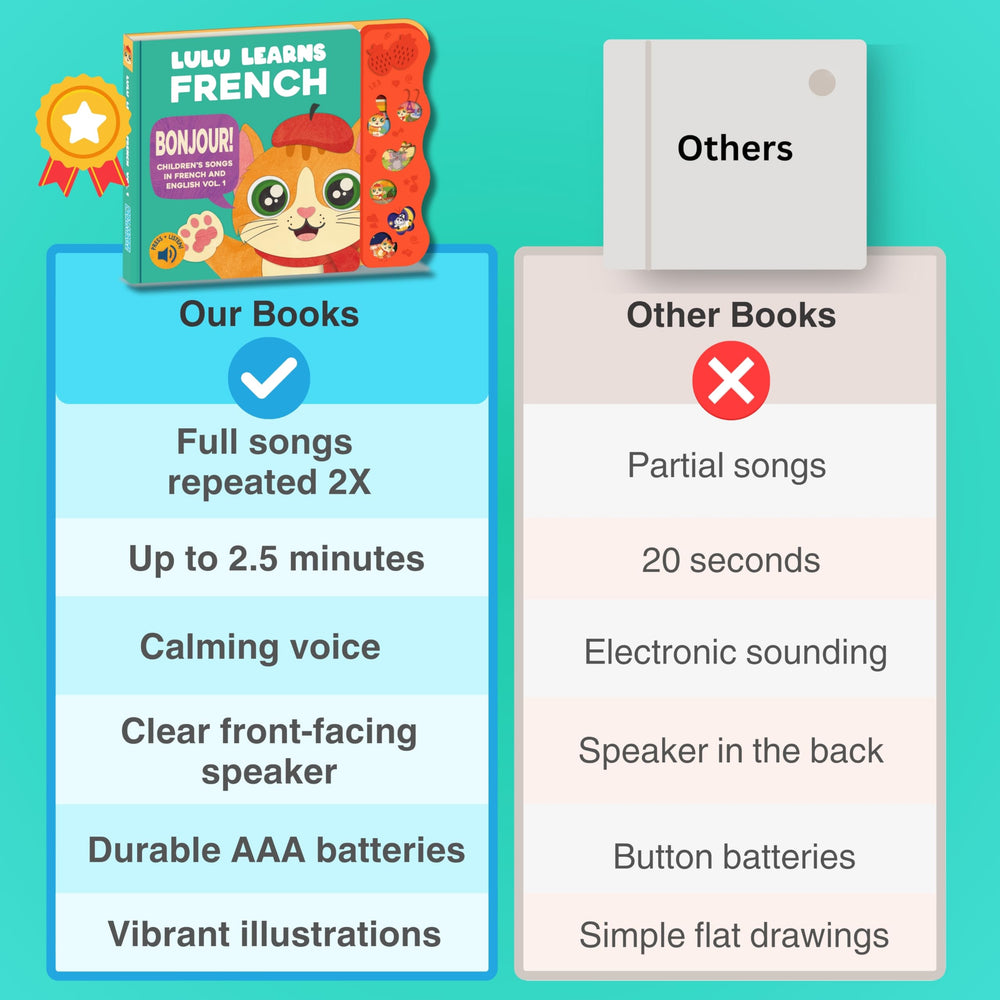 Lulu Learns French vibrant illustrations inviting word discovery during active play.