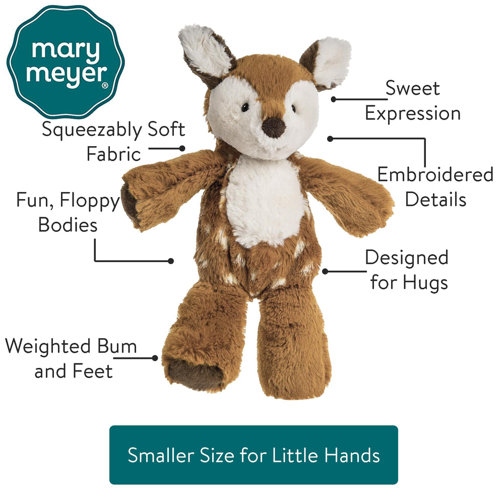 Lulujo Mary Meyer Marshmallow Zoo Junior Fawn closeup coppery brown fabric texture for soft touch