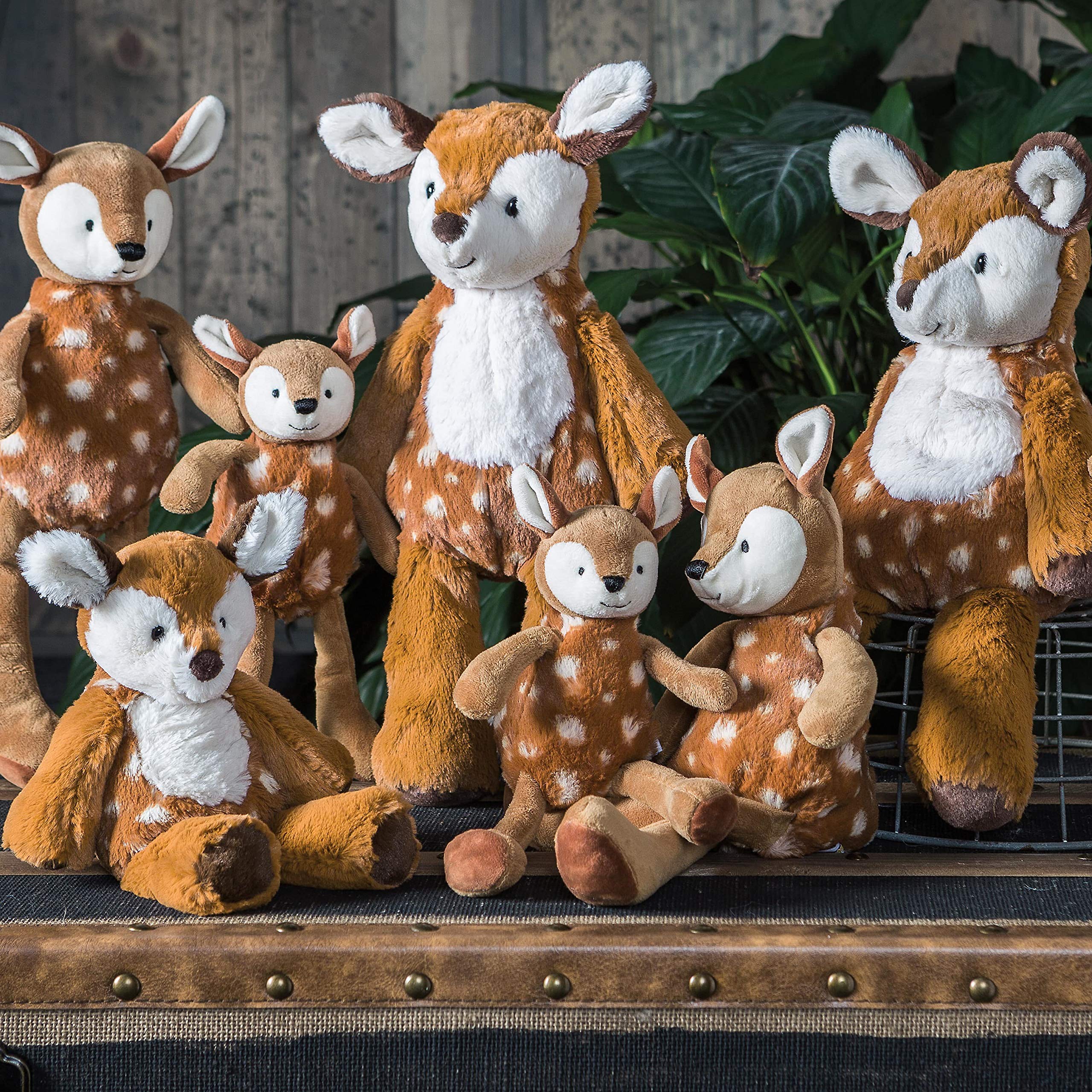 Lulujo Mary Meyer Marshmallow Zoo Junior Fawn weighted bum and feet support cuddling balance