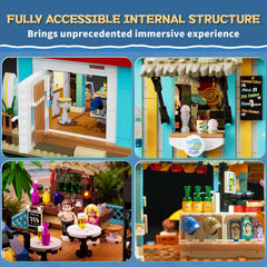 Lumibricks accessory pack includes board, bottle, towel, and chair for authentic scenes.