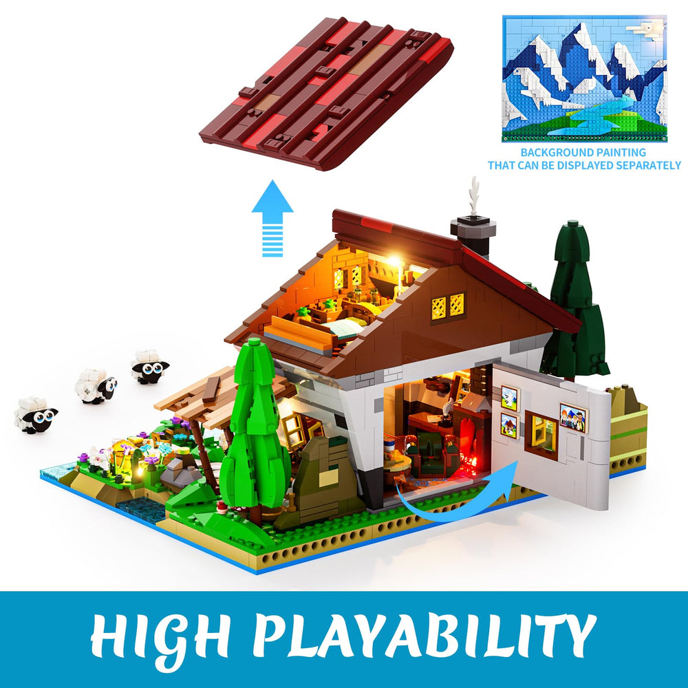 Lumibricks Alpine Shepherd exterior showcases authentic charm for engaging diorama setups