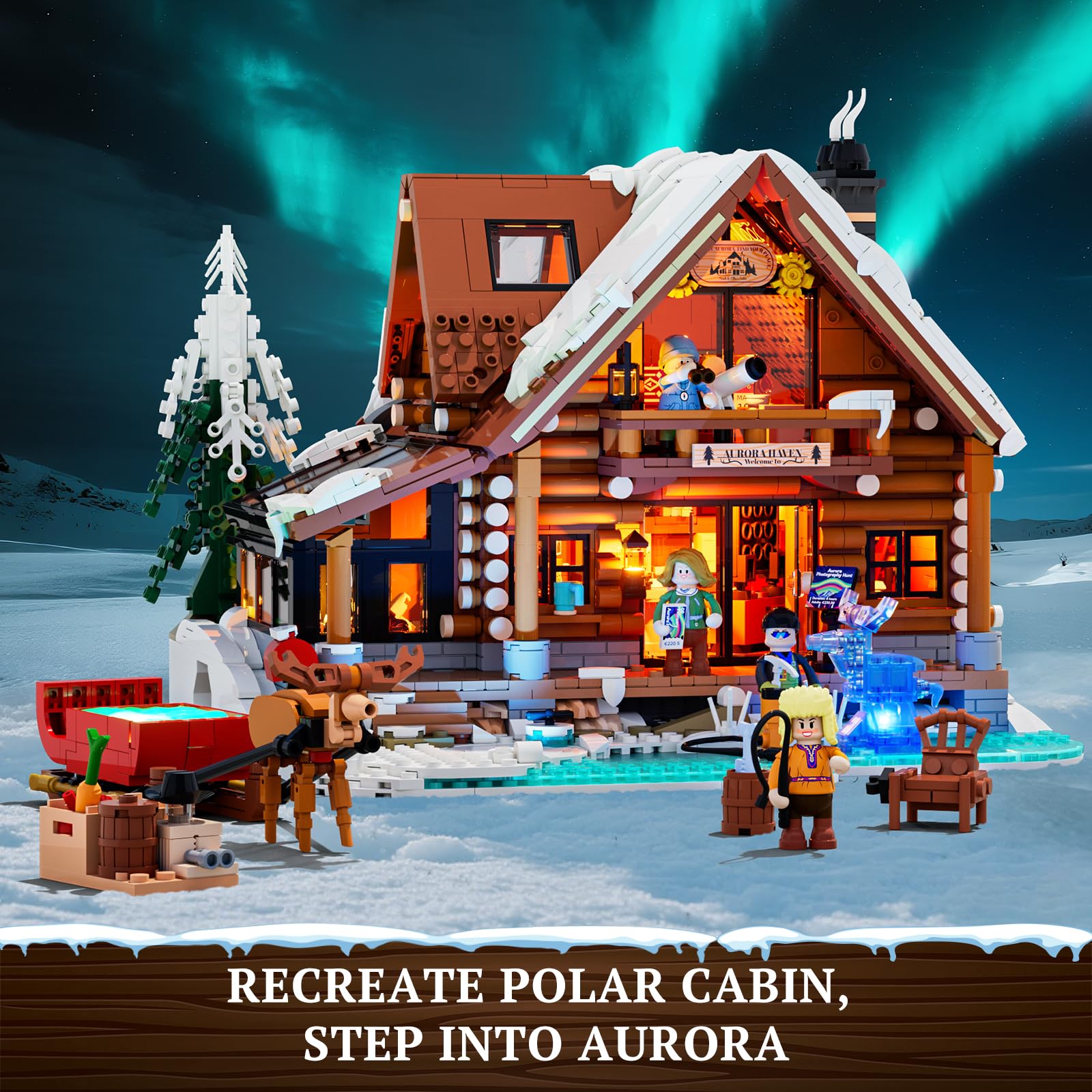 Lumibricks Aurora minifigures depict Arctic life for family-friendly storytelling.