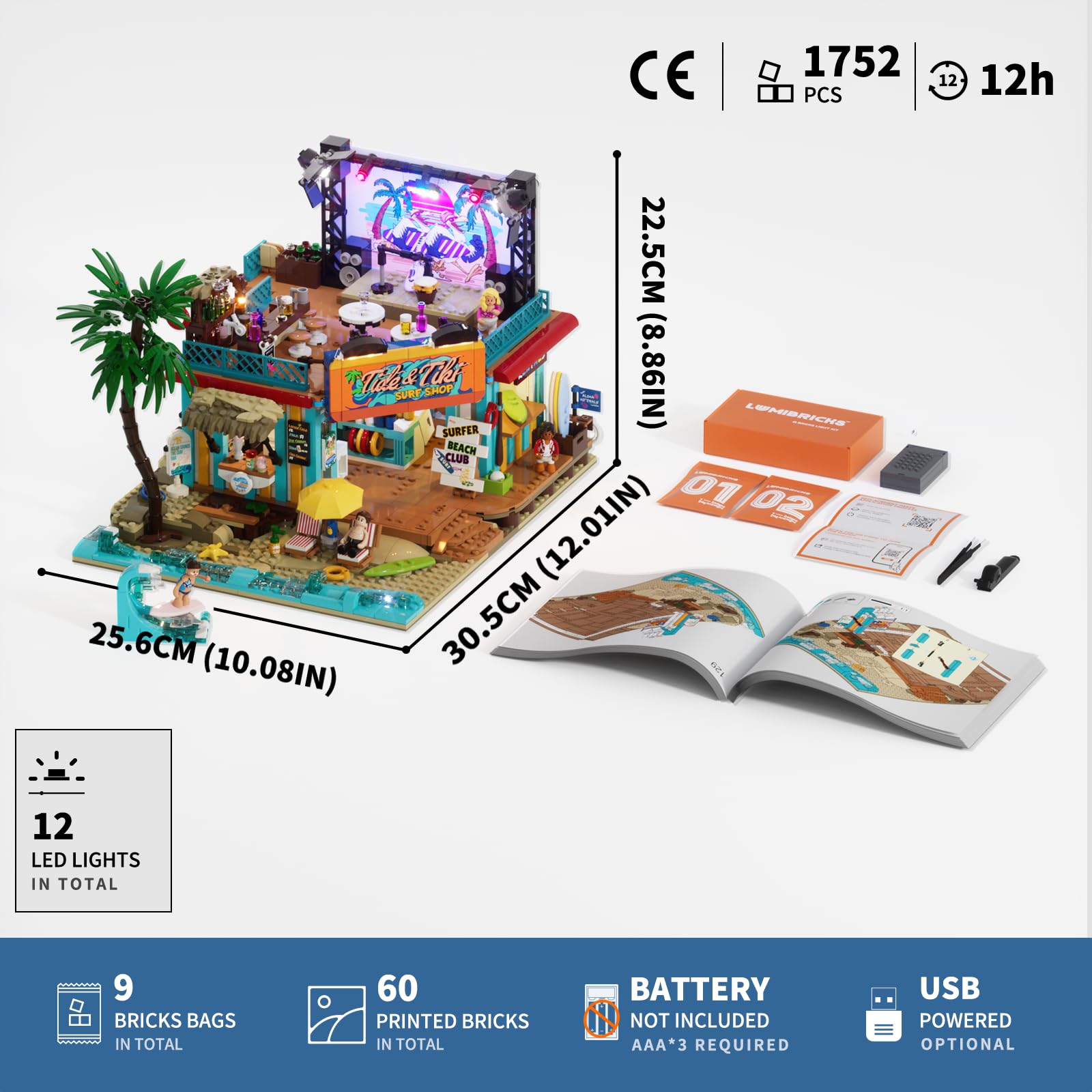 Lumibricks Coastline collection box showcases the full build kit contents.