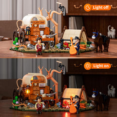 Lumibricks cowboy camp horse adds interactive frontier mobility