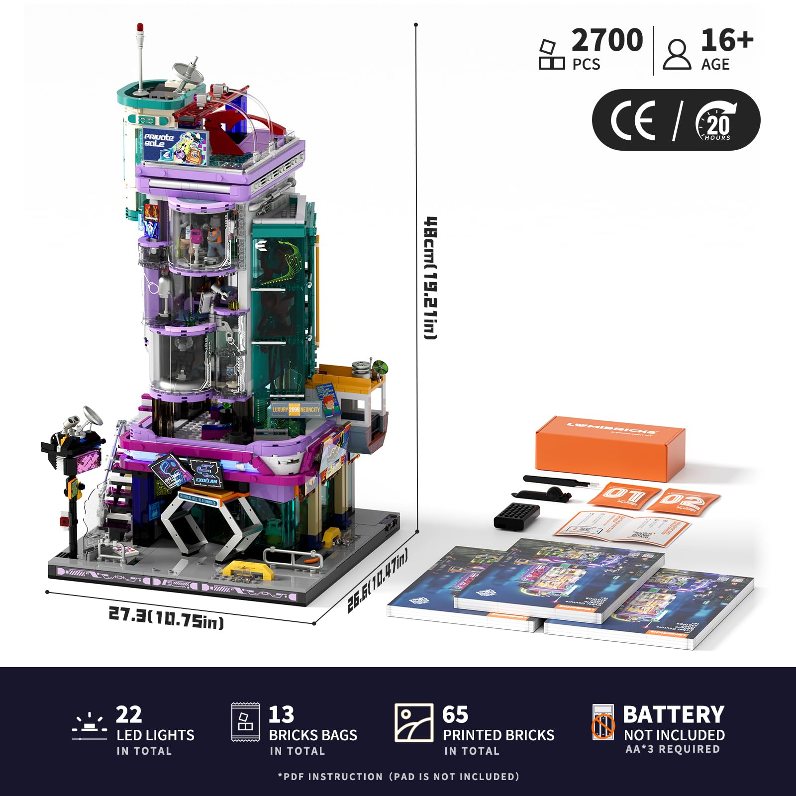 Lumibricks Cyber Couture Galleria diorama scene sparks futuristic storytelling and gifting ideas