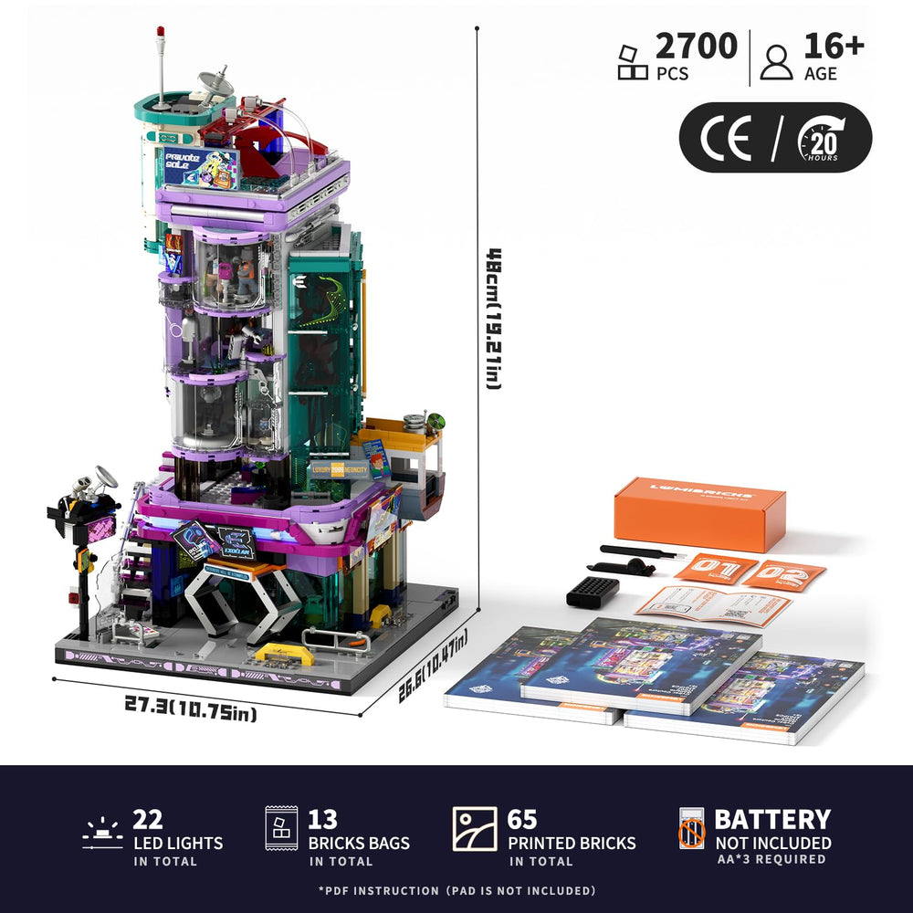 Lumibricks Cyber Couture Galleria diorama scene sparks futuristic storytelling and gifting ideas