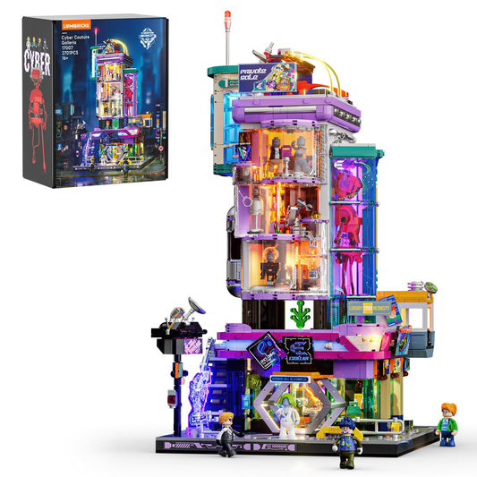Lumibricks Cyber Couture Galleria lit entrance enhances dramatic display and storytelling