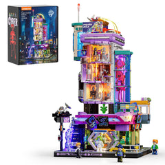Lumibricks Cyber Couture Galleria lit entrance enhances dramatic display and storytelling