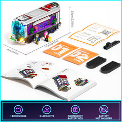 Lumibricks Cyberpunk Future-Bus expansion set pairs with other collections