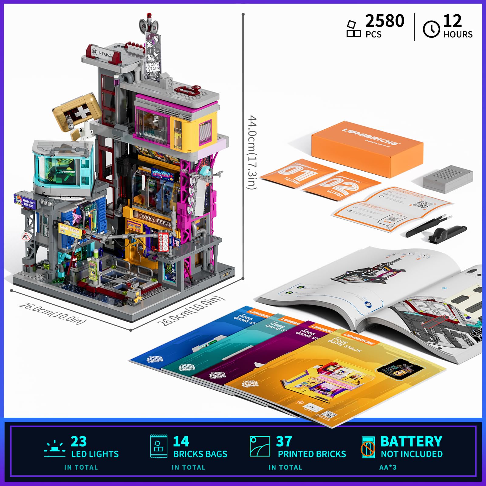 Lumibricks Cyberpunk rotating prize pool chamber distributes rewards visually.