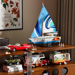 Lumibricks Low Rider doors open with functional movement for interactive display.