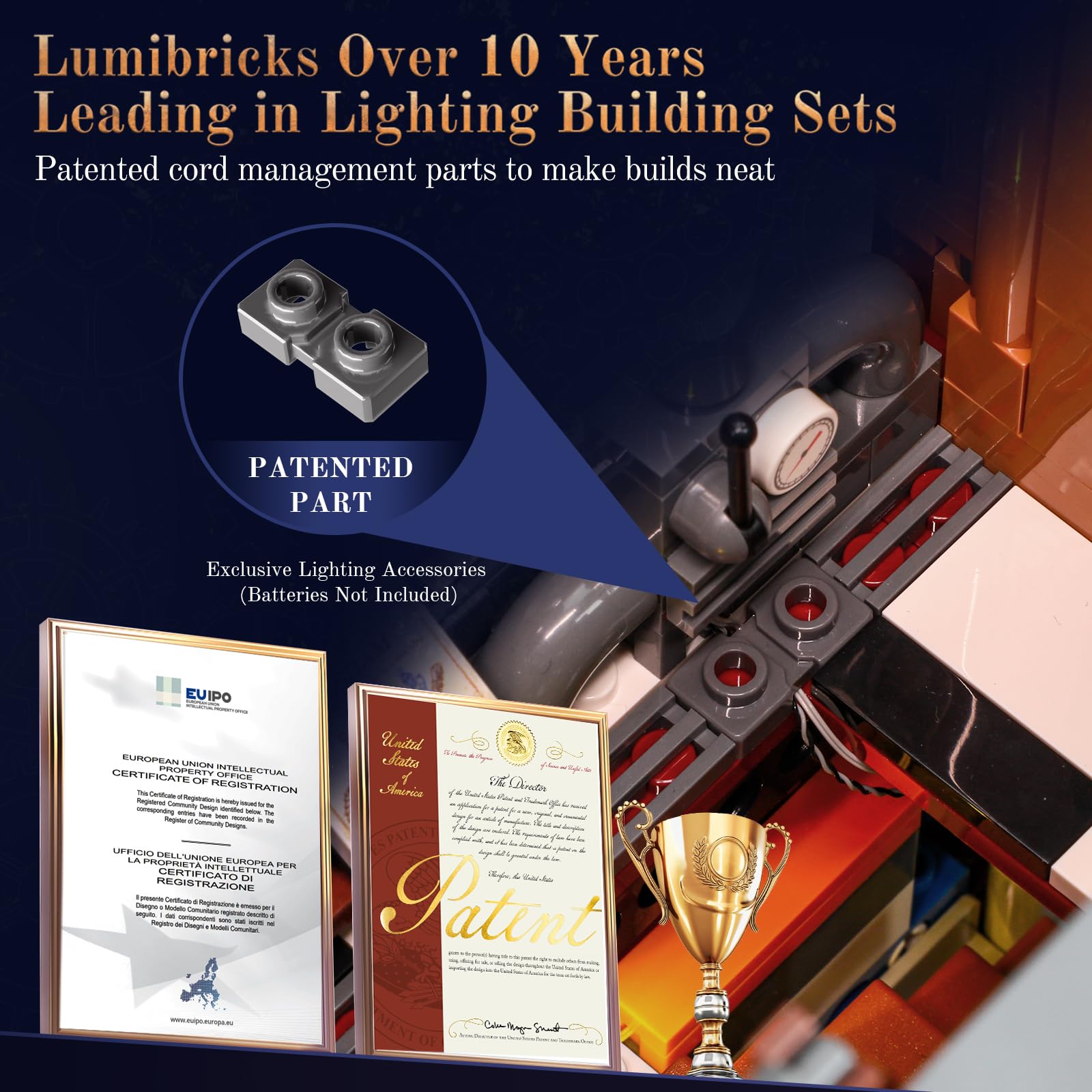 Lumibricks Mecha-Alchemist Moving Castle roof hatch view demonstrates bird-launch feature for dramatic reveals
