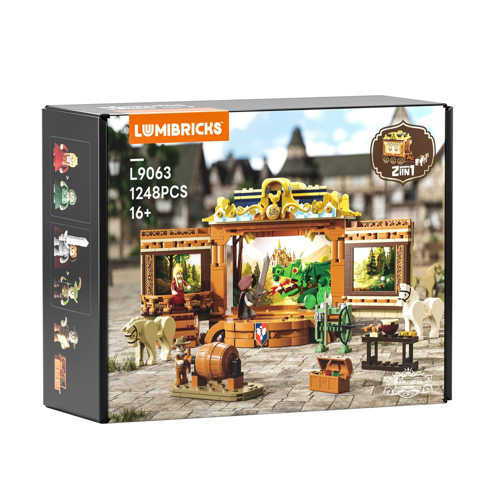 Lumibricks Medieval Troupe Backdrop props help set mood and scenery