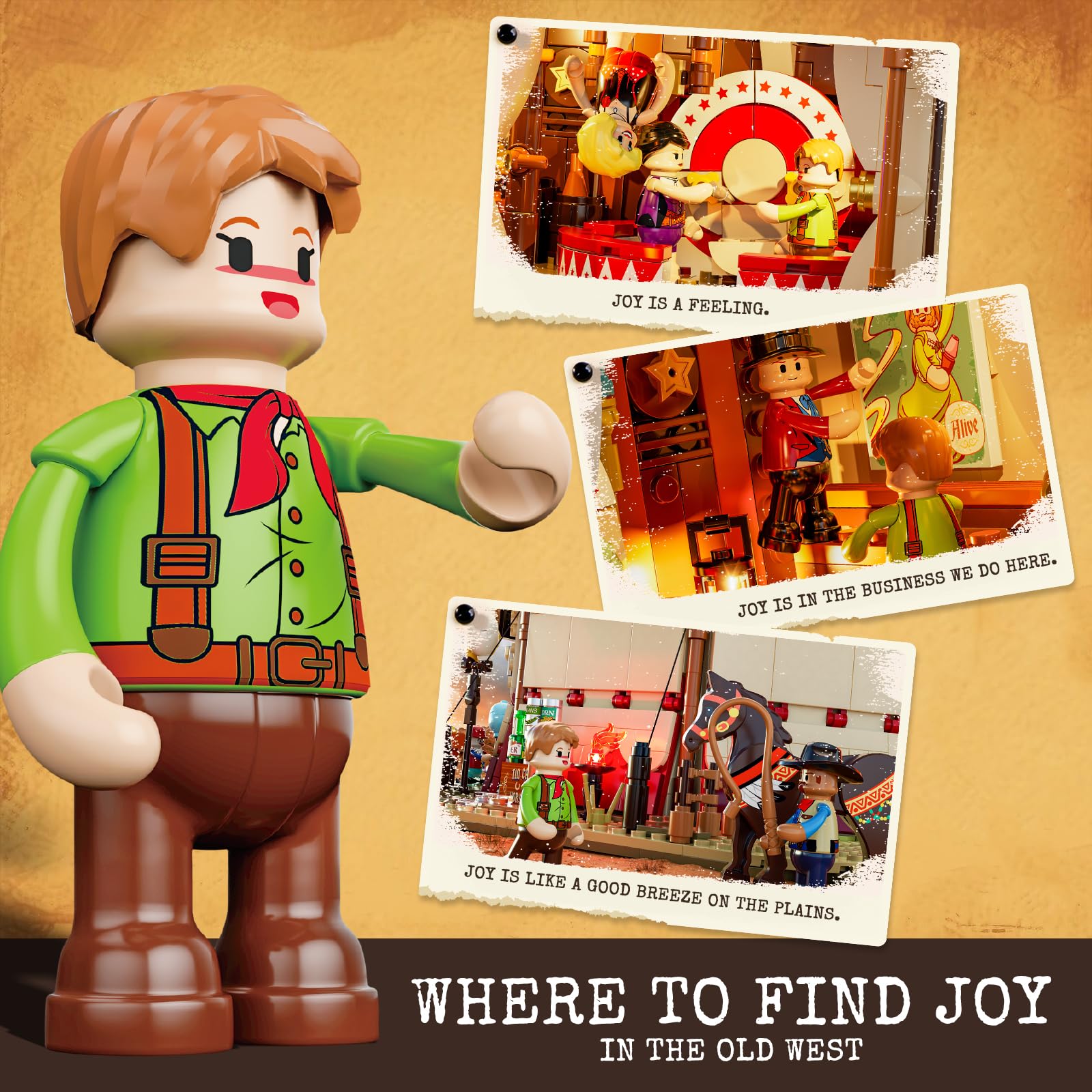 Lumibricks open-sides interior access enables easy setup and scene changes