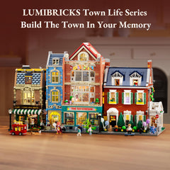 Lumibricks Redbrick Row House UV-brick detail showcases craftsmanship