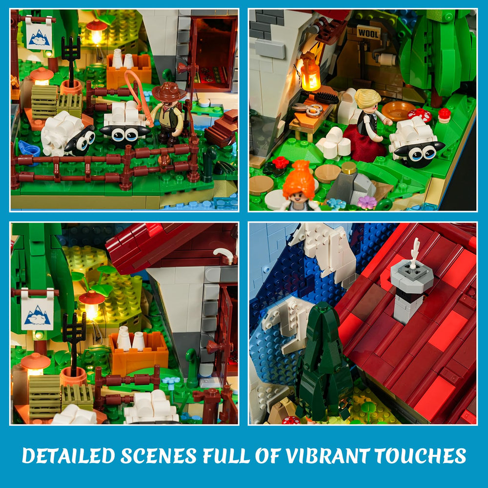 Lumibricks Sheepfold gate detail invites interactive play and easy scene changes