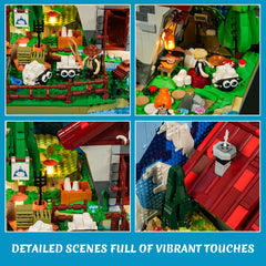 Lumibricks Sheepfold gate detail invites interactive play and easy scene changes