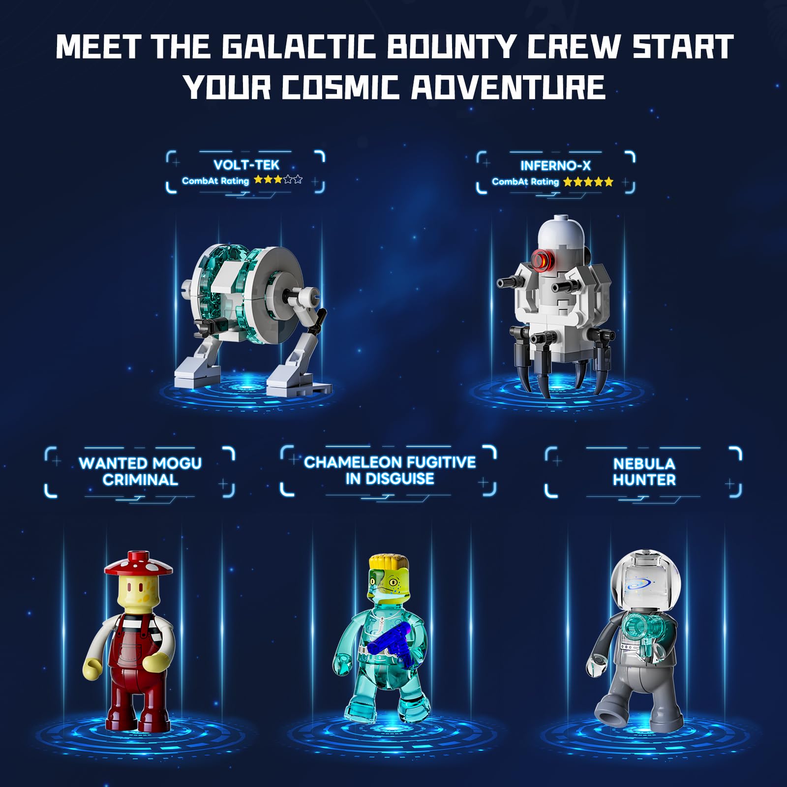 Lumibricks Space Bounty Hub landing pad area supports dynamic aerial scenes.