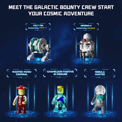Lumibricks Space Bounty Hub landing pad area supports dynamic aerial scenes.