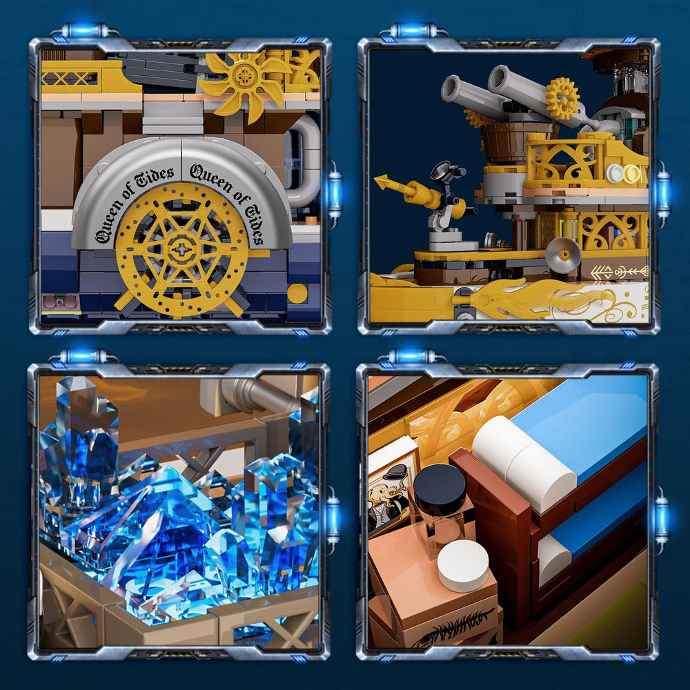 Lumibricks weapon system features dual cannons and a ballista for imaginative play.