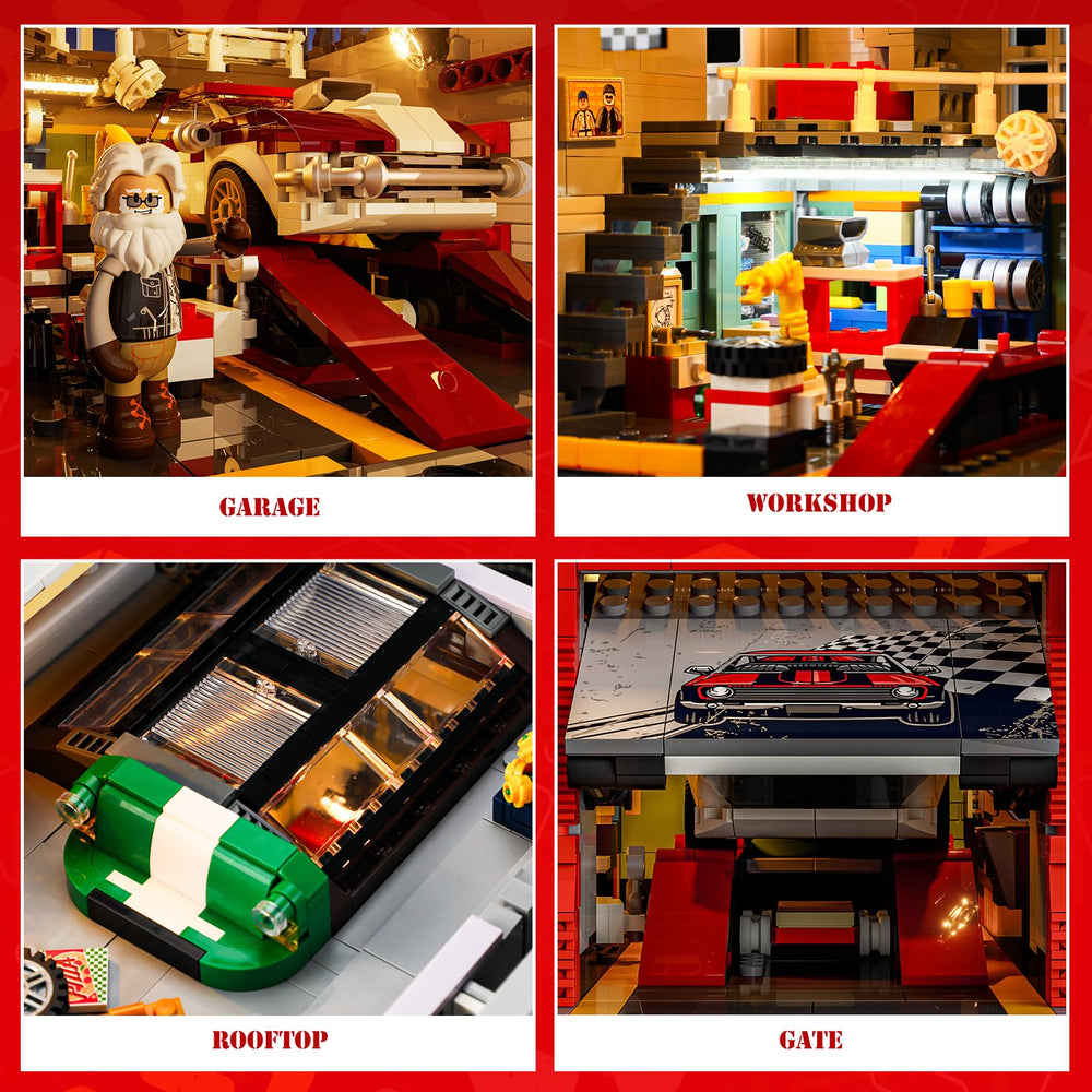 Lumibricks Street MOD Tool cart with equipment, great for authentic workshop scenes.