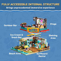 Lumibricks surfboard module display stands alone for flexible setups.