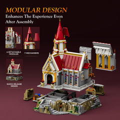 Tower and arches show off ornate medieval craftsmanship by Lumibricks
