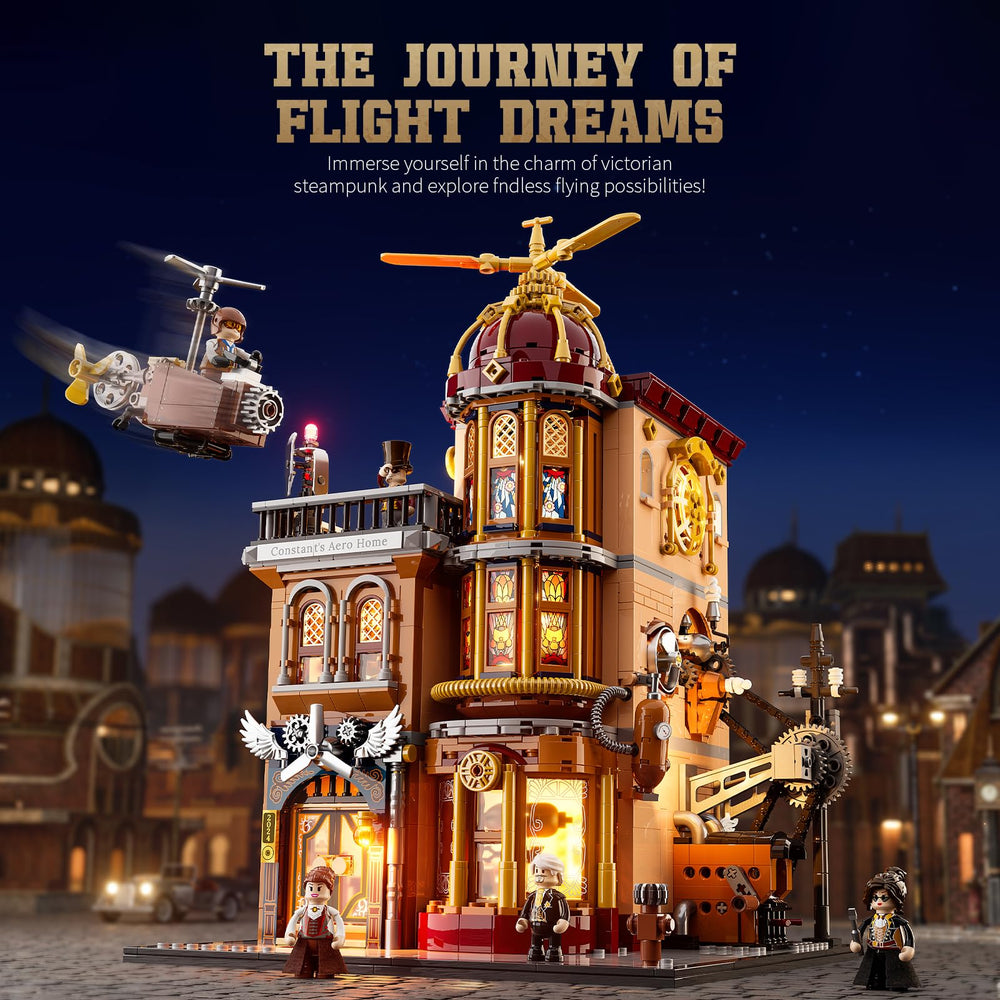 Lumibricks working mechanical device showcases moving parts for interactive display.