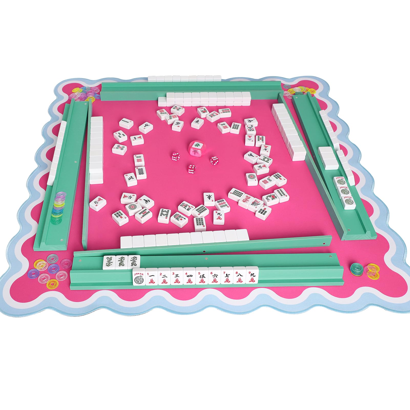 Lumivia four-pack mahjong racks improve tile organization.