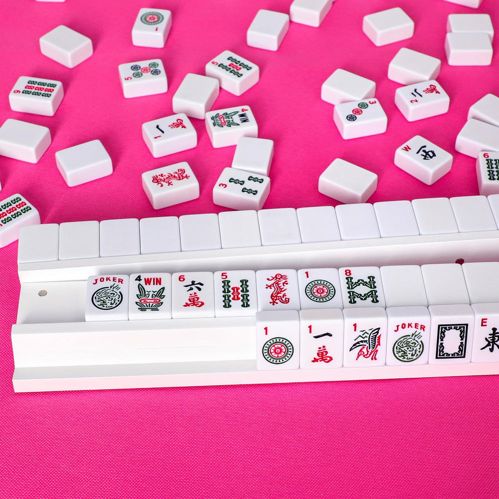 LUMIVIA Wooden racks provide ample space for mahjong tiles