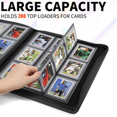 LUNNSHO binder demonstrates compatibility with 3x4 inch toploaders