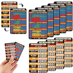 Lunorvexia double-sided card front with quick reference for poker and blackjack guide.