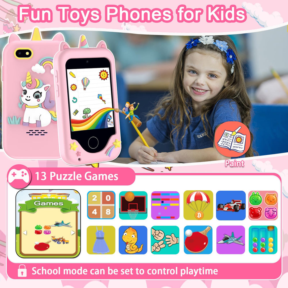 Luoba kids phone includes 8GB memory card for music and games