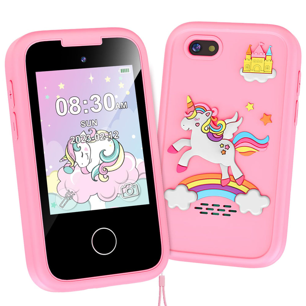 Luoba Kids Phone front view offers kid-friendly access to learning and play.