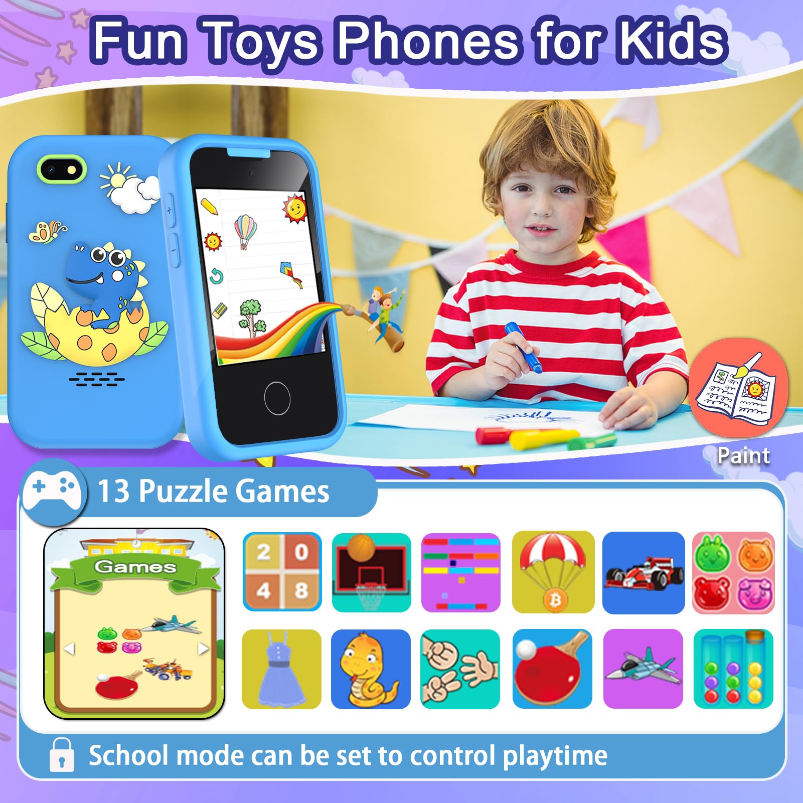 Luoba Kids Phone lanyard keeps the device close during outings.