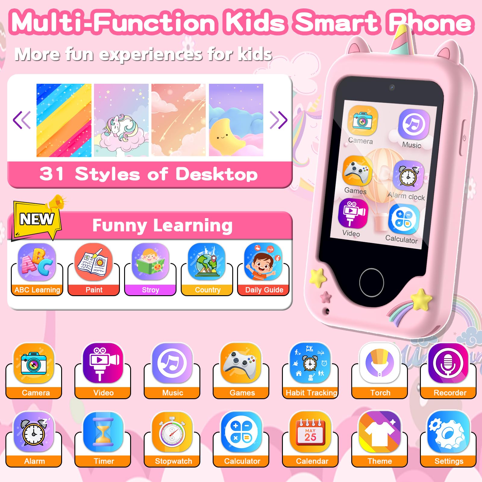 Luoba kids phone side design emphasizing compact, durable form for daily use